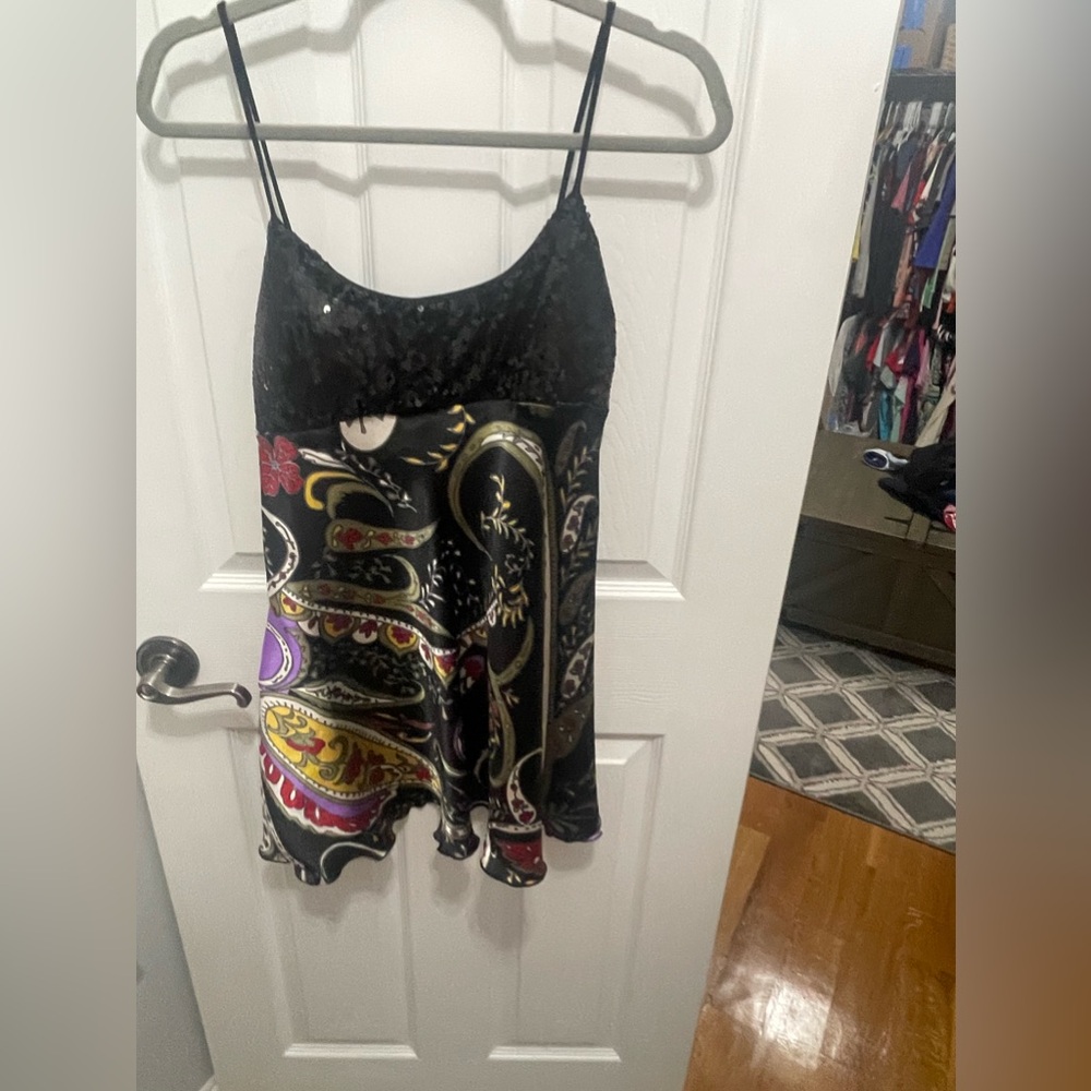 Gemstone sequin top medium multicolor